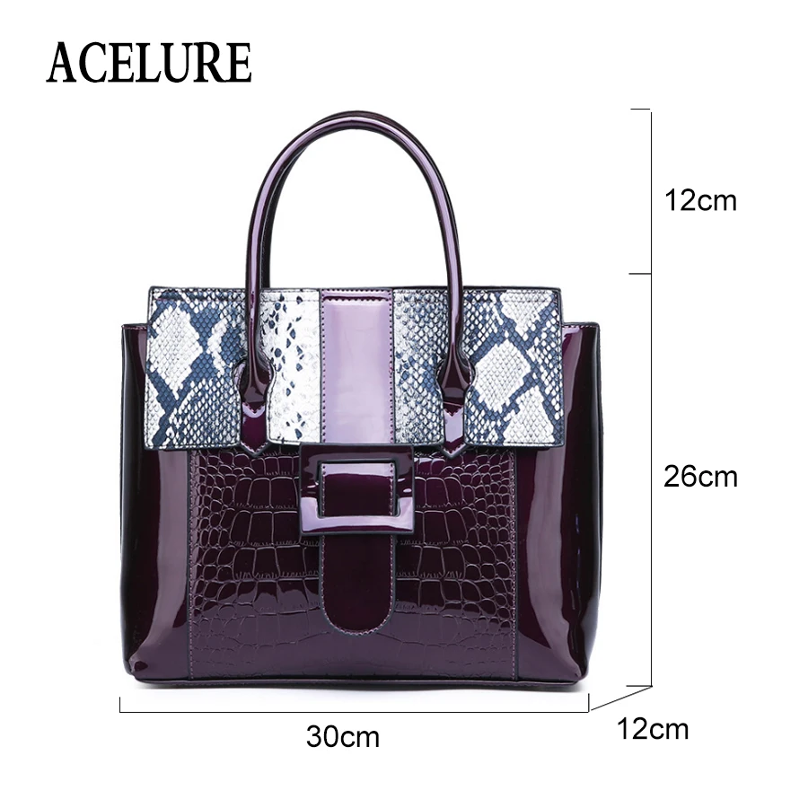 ACELURE Bolsa Mujer сумки для женщин роскошные сумки женские сумки дизайнерские Змеиный узор кожаная сумка через плечо