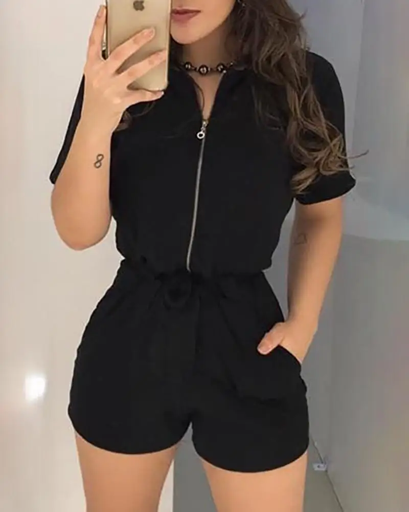 

2021 г., Высококачественный короткий комбинезон на молнии для сна для женщин