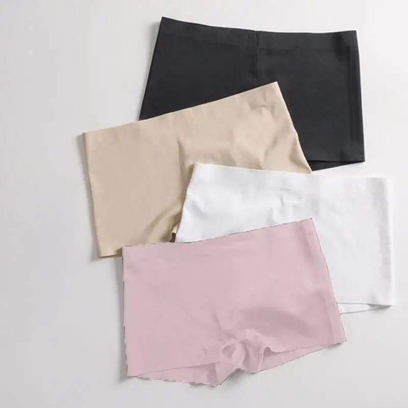 Трусы-боксеры женские нейлоновые шелковые бесшовные K2H4 | Женская одежда