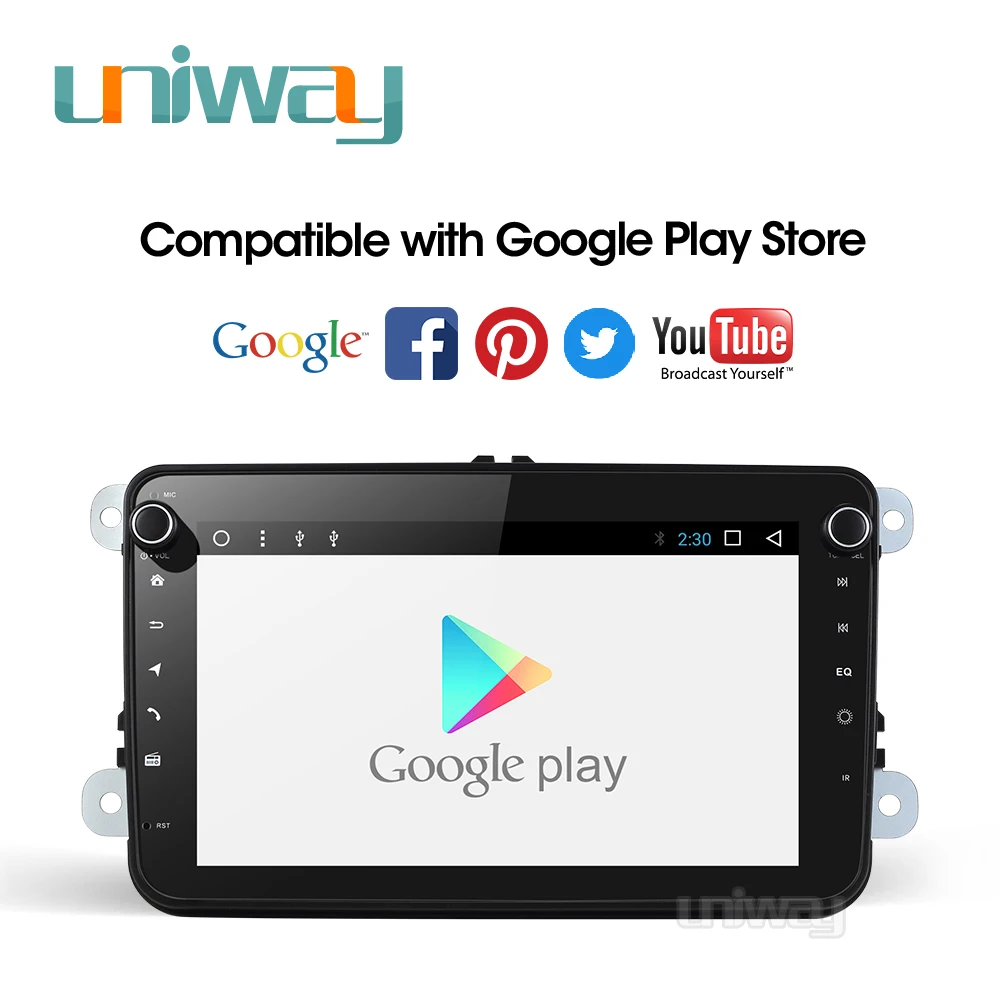 Uniway DSP IPS android 9 0 автомобильный dvd gps для vw passat b6 b7 golf 5 6 tiguan polo octavia rapid fabia
