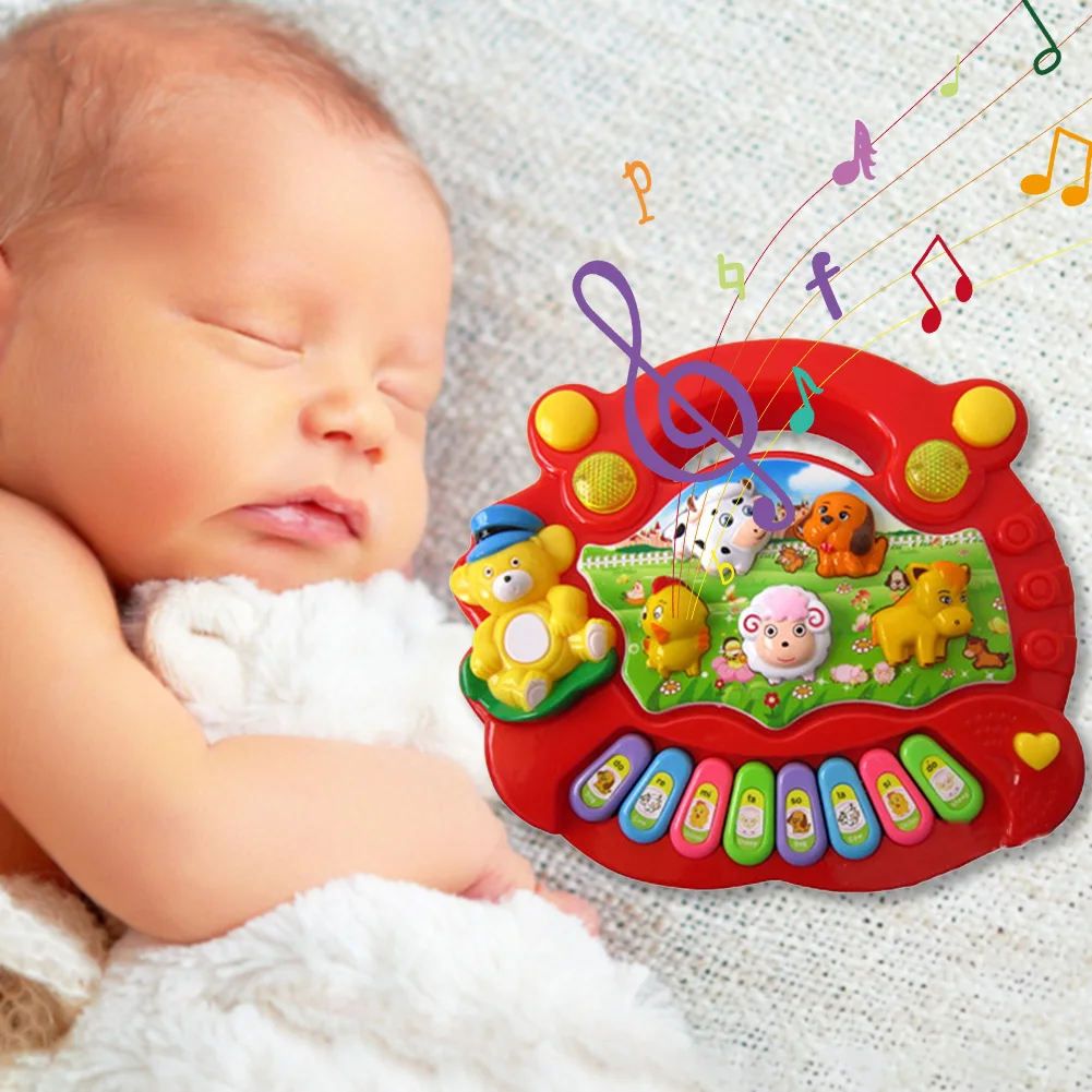 Детский музыкальный инструмент игрушки ферма животные звуковое пианино