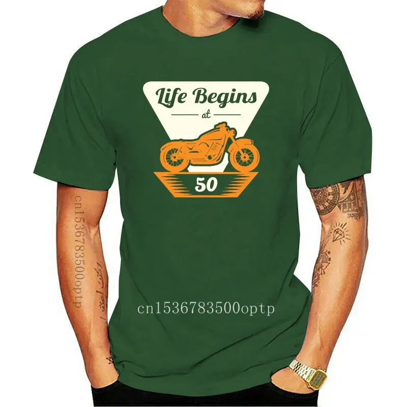 

Мужская хлопковая футболка с коротким рукавом и круглым вырезом, в байкерском стиле