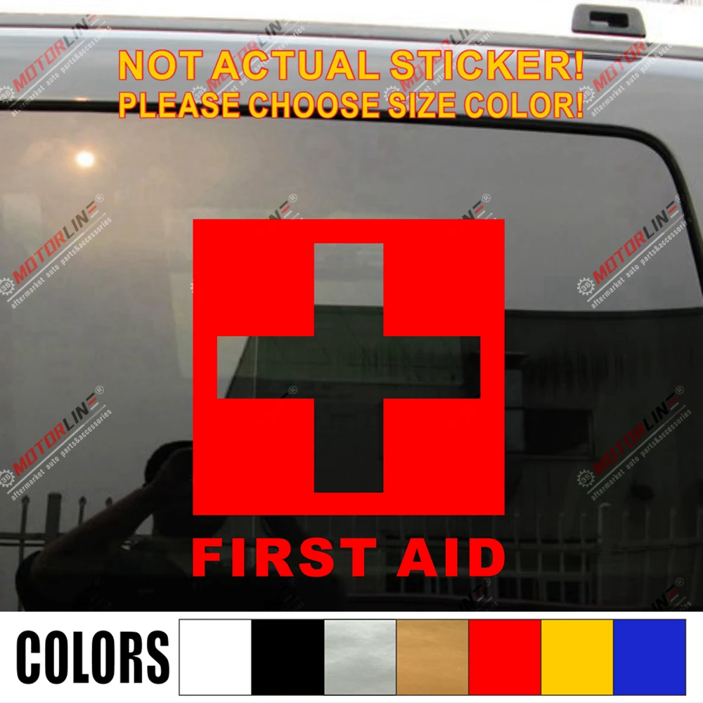 Набор для первой помощи знак автомобильная наклейка виниловая высечка без фона