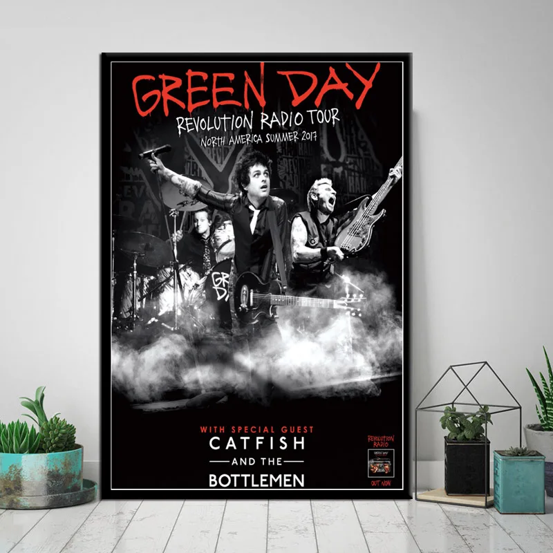 

Popular Green Day Rock Band Posters Print On Canvas Modern Painting Wall Art Picture for Living Room Home Decor