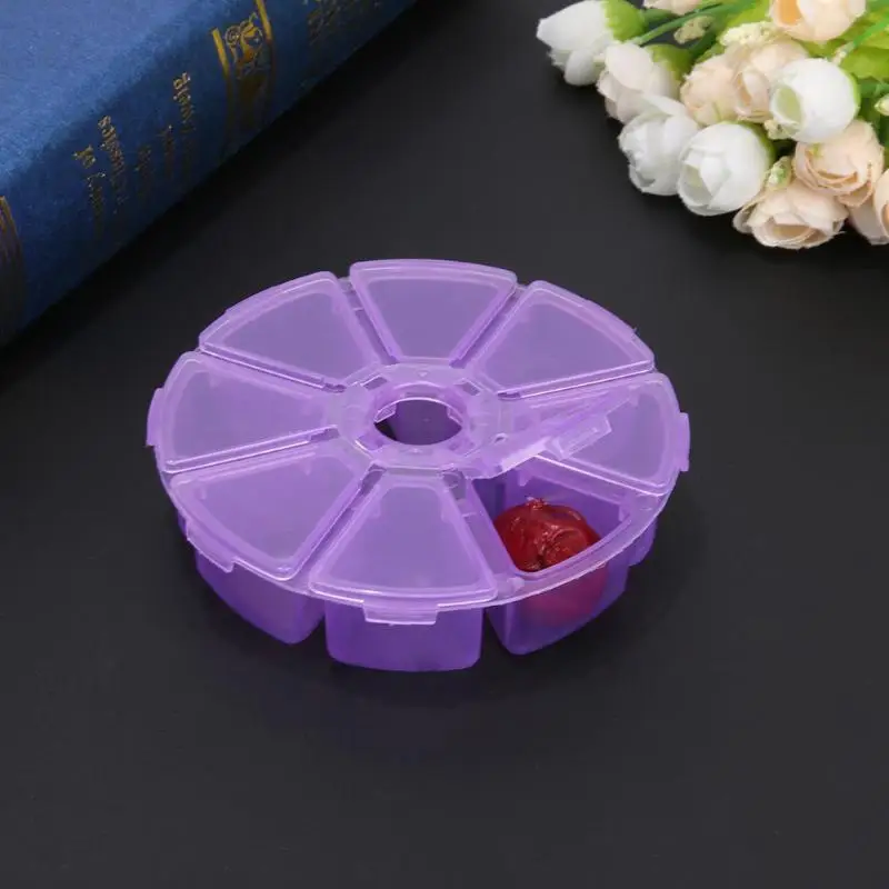 8 сетки круглый прозрачный ящик для хранения Пластик макияж Контейнер ювелирных