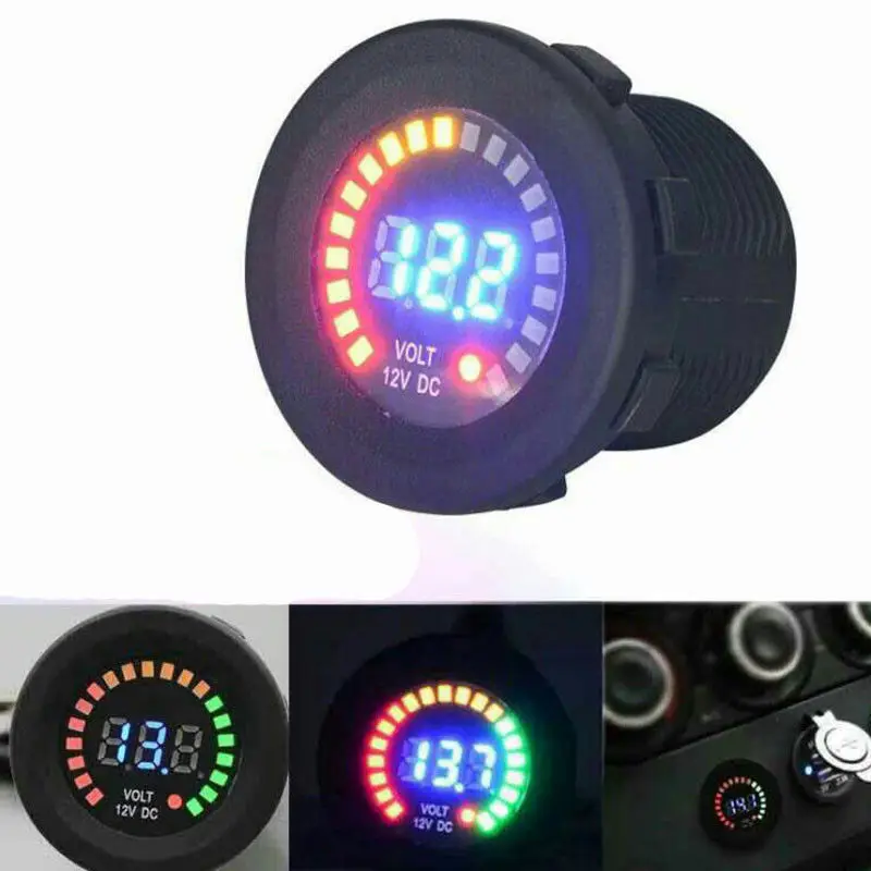 Измеритель вольтметр розетка дисплей для автомобиля мотоцикла DC5 ~ 15 в кабели
