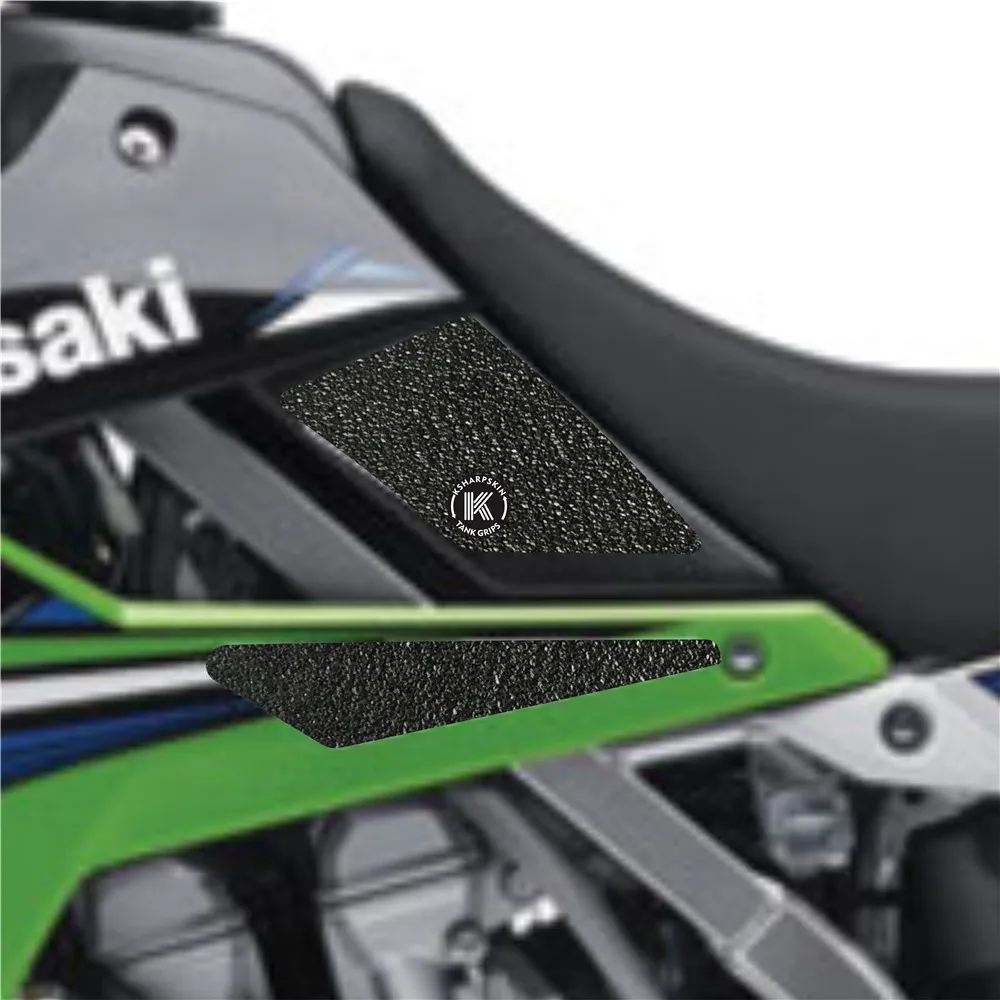 

Motorcycle tank grip fuel tank traction pad side knee grip friction protector sticker for KAWASAKI 09-18 KLX 250S