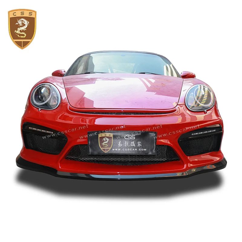 04 08 для Porsch Boxster Cayman 987 GT4 стиль стекло волокно передний бампер отделка с