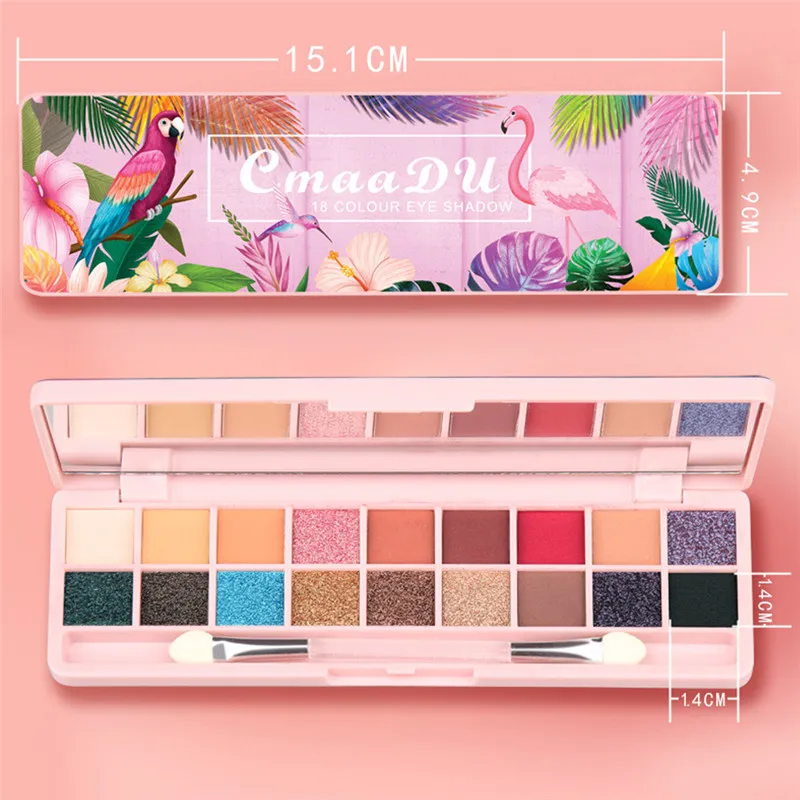 Новинка 18 цветов обнаженные блестящие тени для век матовая Мерцающая палитра