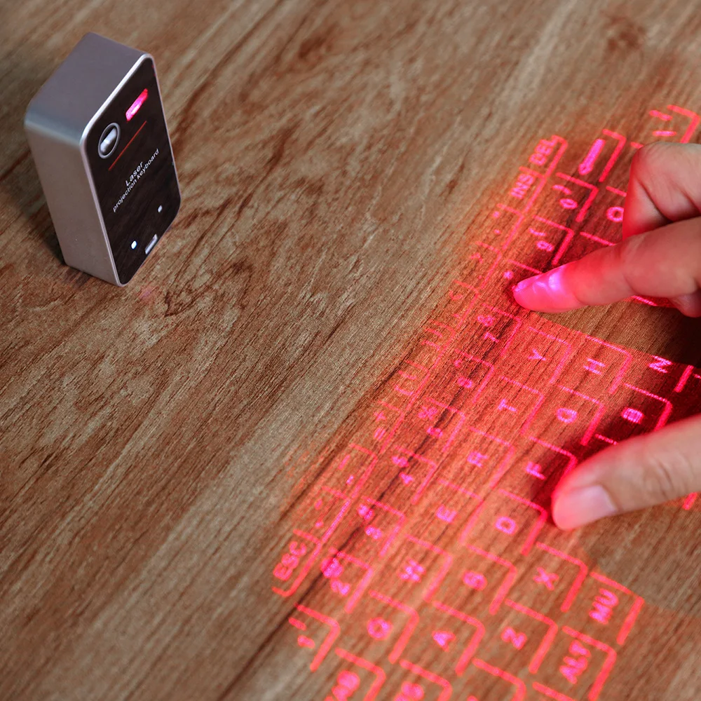 Мини Портативная Виртуальная сенсорная клавиатура и мышь Мыши BT QWERTY проекция для