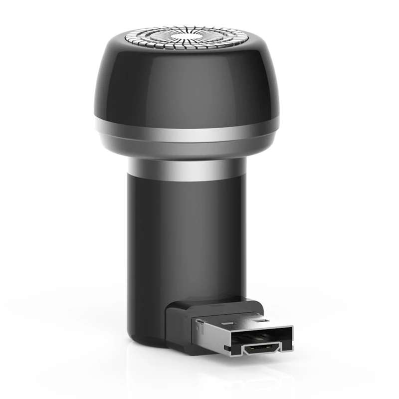USB-Micro usb-Grey Портативная мини бритва USB для смартфона, для путешествий на открытом воздухе, бритва Micro-USB/type C/светильник, интерфейс электробритва - Цвет: USB-Micro usb-Grey