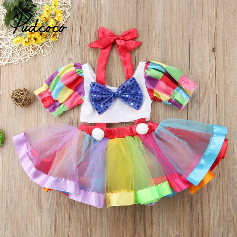 Комплект одежды из 2 предметов для маленьких девочек вечерние укороченный