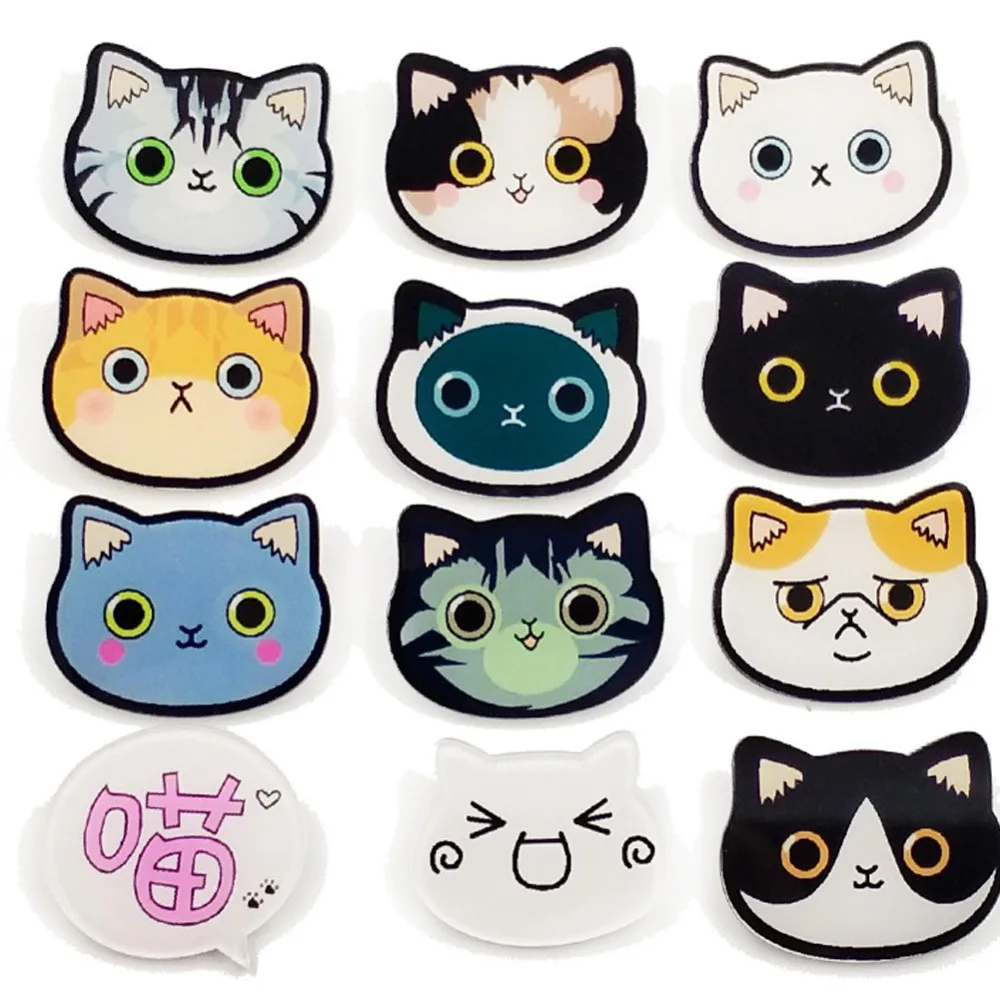 2 шт. Мультяшные животные брошь капелька ювелирные изделия маленький кошка