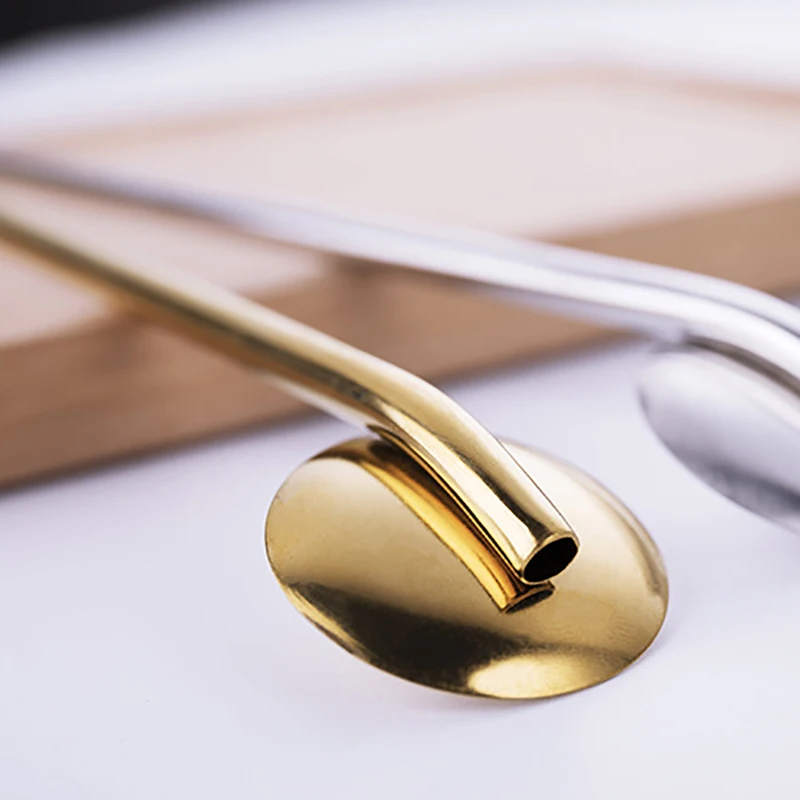 1 шт. из нержавеющей стали Питьевая соломенная ложка многоразовая солома с