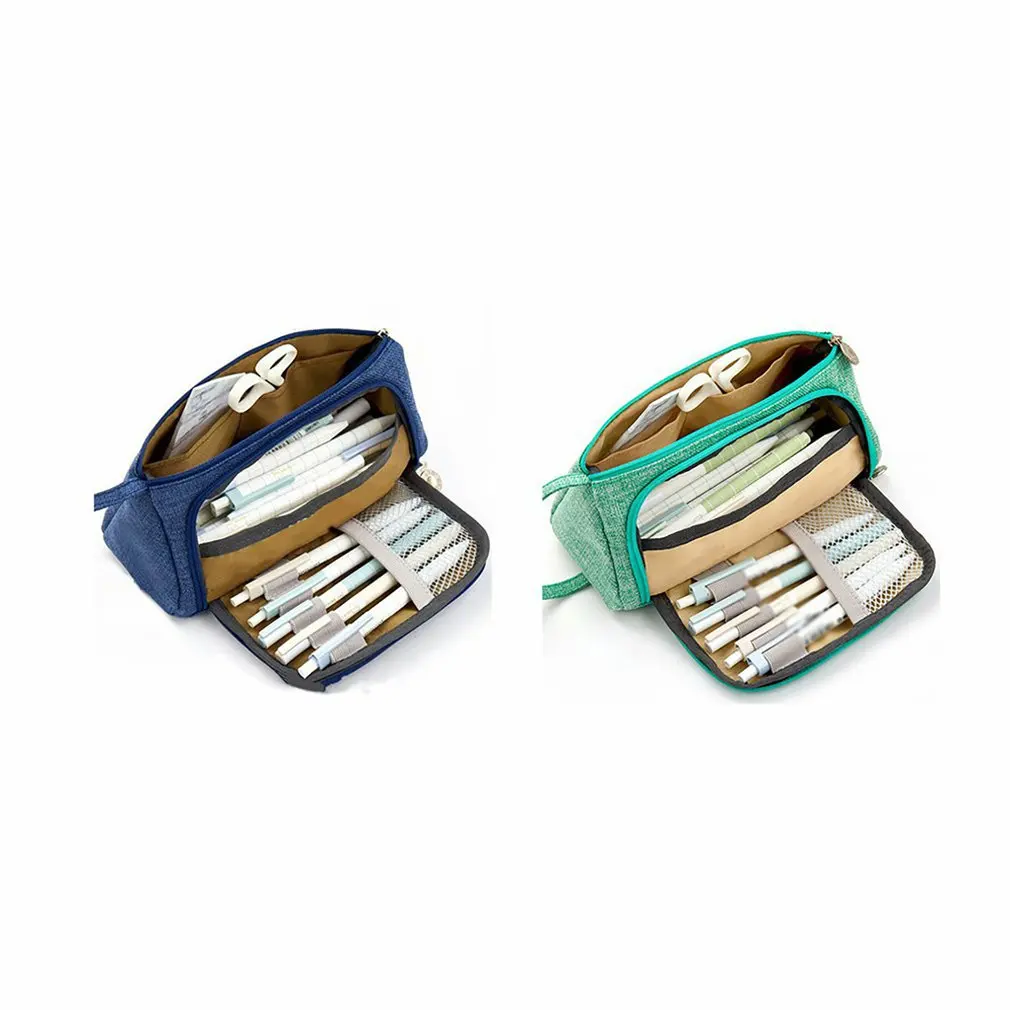 

Multifunctional Kawaii Pencil Case Canvas Portable Large-Capacity Pencil Case Pencil Case Student Stationery School Stationery