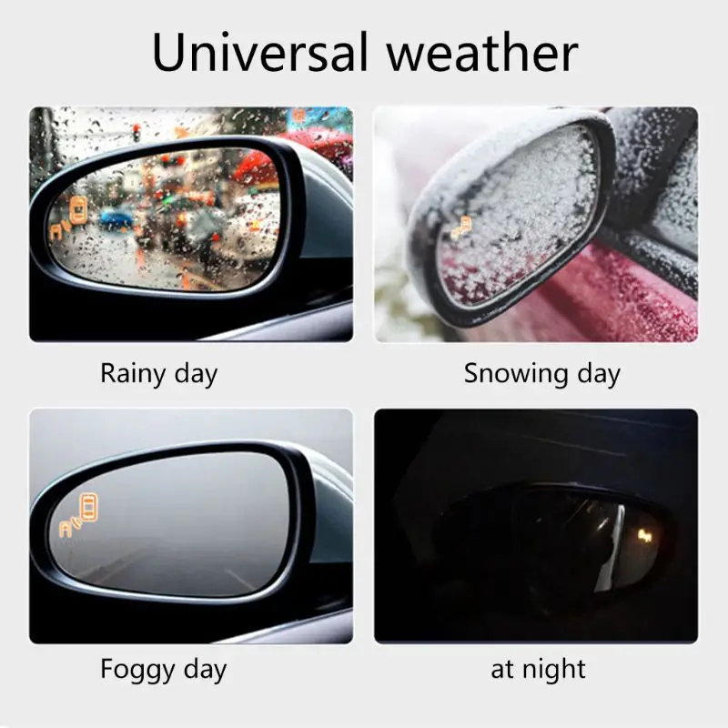 

BSM-24 Two-color Light Warning Microwave Sensor Blind Spot Mirror with Power Headted Function Radiolocator Based Safety
