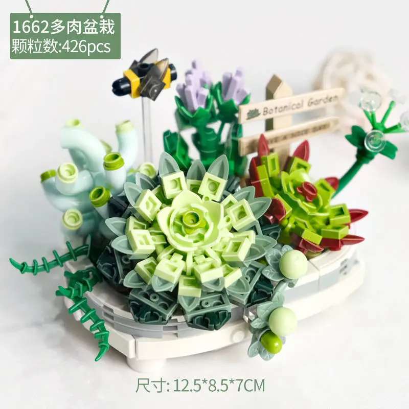 

LOZ 1660 Cherry Tree Granular Fleshy Potted Building Blocks Bricks Friends Assembled Model Ornaments Girls Toys for Kids Gifts