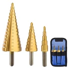 Сверло из титана, 4-12 мм4-20 мм4-32 мм, высокоскоростной стальной резак для отверстий по дереву, 3 шт.компл.