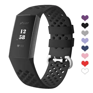 Compatible with Fitbit Charge 3 and Charge 4 Straps, Replacement Breathable Sport Band Wristbands for Charge 3 SE 4SE Compatible with Fitbit Charge 3 and Charge 4 Straps, Replacement Breathable Sport Band Wristbands for Charge 3 SE 4SE