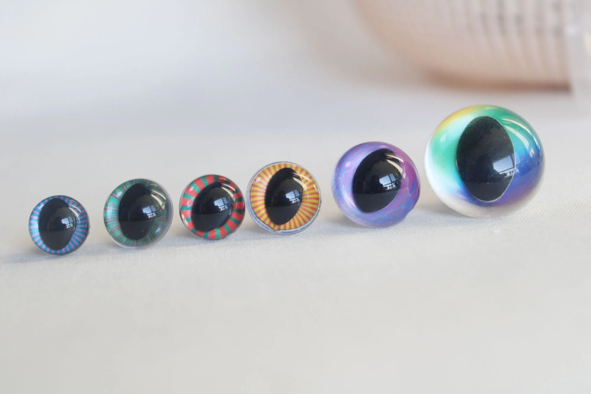 Милые кошачьи глаза 100 шт 12 мм 13 14 15 18-25 прозрачный кристалл безопасности