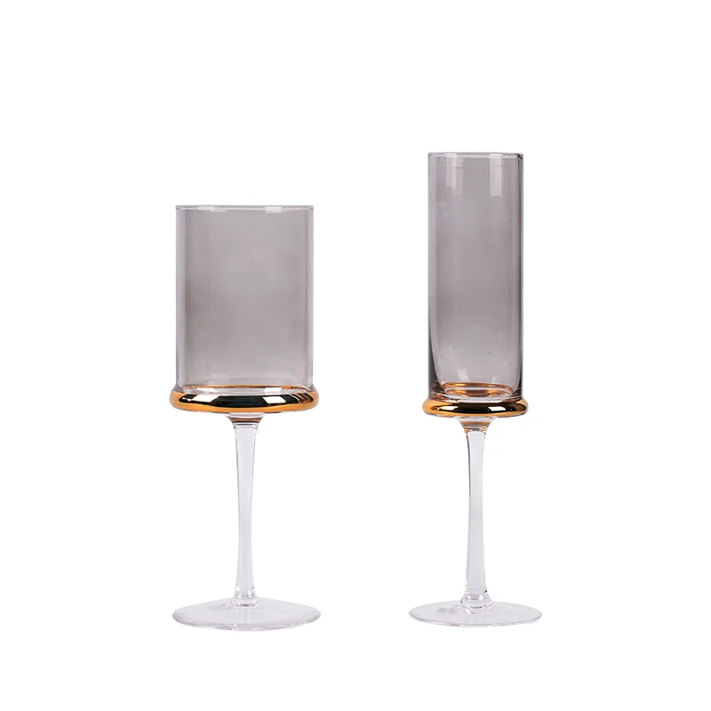 

Electroplated Phnom Penh golden glass water glass creative wine glass champagne wine goblet glass dining table Decor LB41617