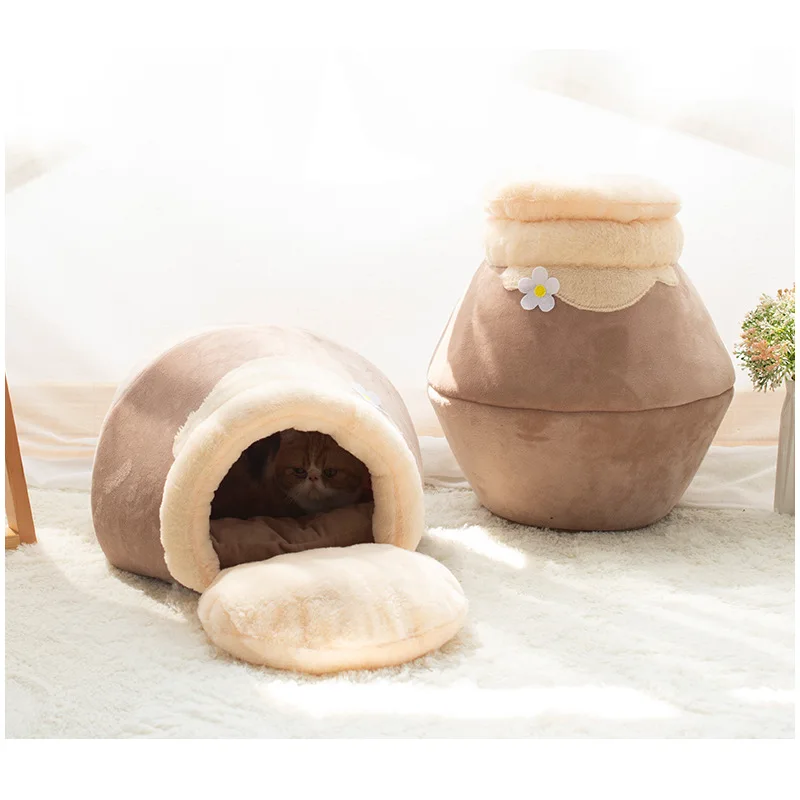 

Cat litter cat litter winter thickened cat sleeping mat closed cat house cat mat sleeping bag collapsible cat house