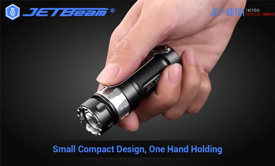 Jetbeam RRT01 Cree XPL светодиодный бесступенчатый Тактический светильник с затемнением, походный разведочный фонарь светильник с батареей Mirco USB 16340
