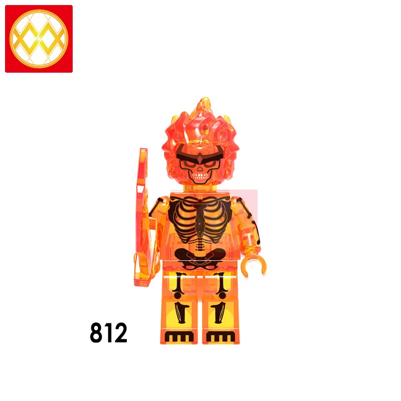 XH812 Hello Boy Ghost мотоциклист Гидра строительные блоки Surfur Firestorm Robocop Blade Supervillians красные игрушки в форме черепа детские подарки - Цвет: XH812