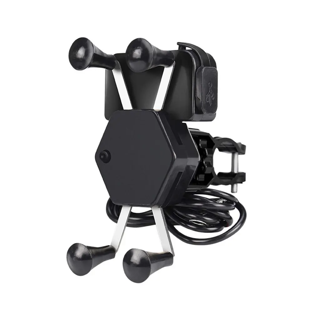 

Motorcycle Cell Phone Mount 360 Degrees Rotation Holder Waterproof With USB Charger For IPhone For Samsung Galaxy