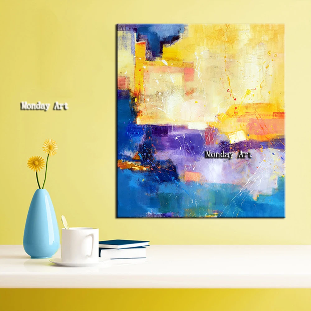 

Canvas Paintings Hand Painted Modern Abstract Oil Painting On Canvas Wall Art Pictures For Living Room Home Decoration No Frame