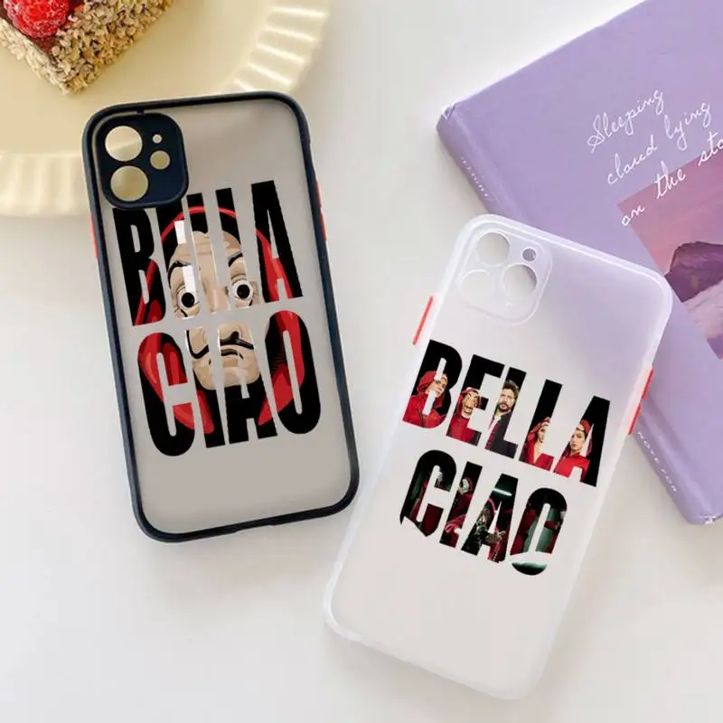 

La Casa De Papel Money Heist Tees TV show Phone Case matte transparent For iphone 7 8 11 12 plus mini x xs xr pro max cover