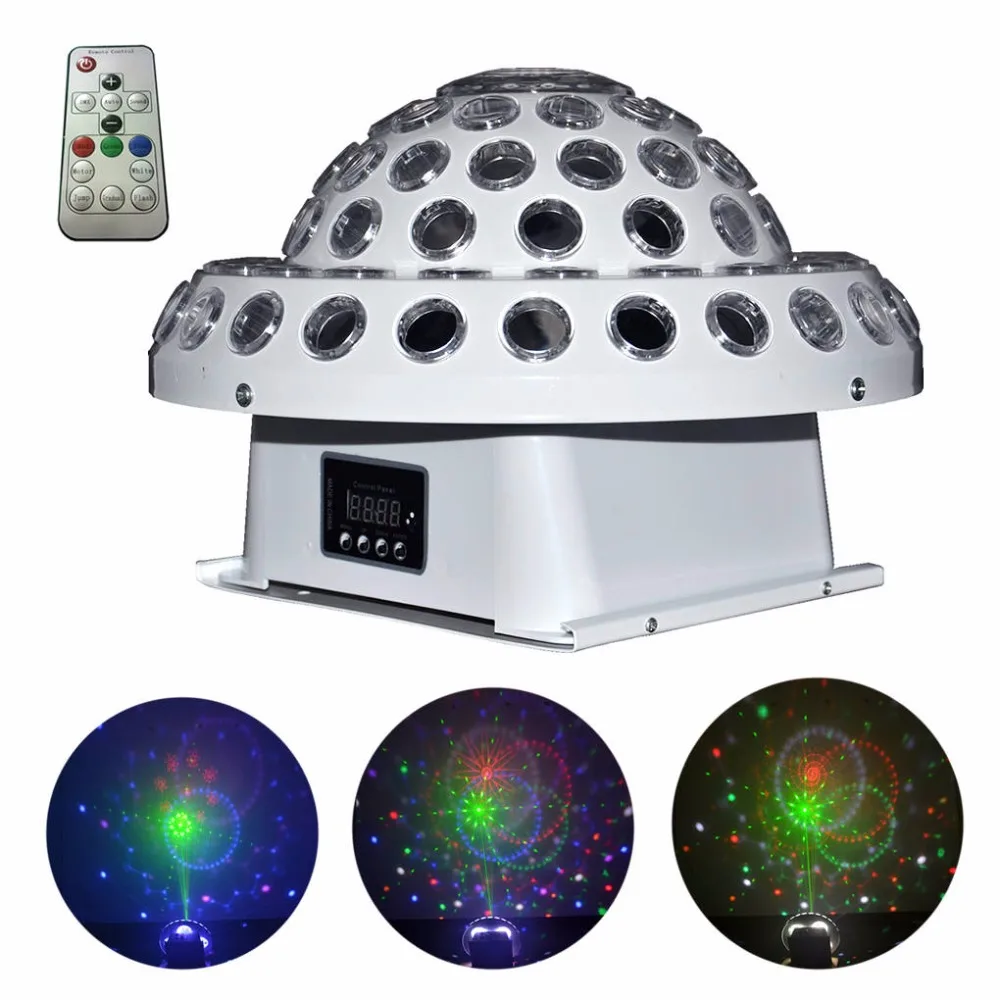 AUCD пульт DMX Gobo RG лазерные огни смешанные RGB полный колоер светодиодный диско хрустальный шар лампа Рождество DJ домашние вечерние шоу сценическое освещение MB