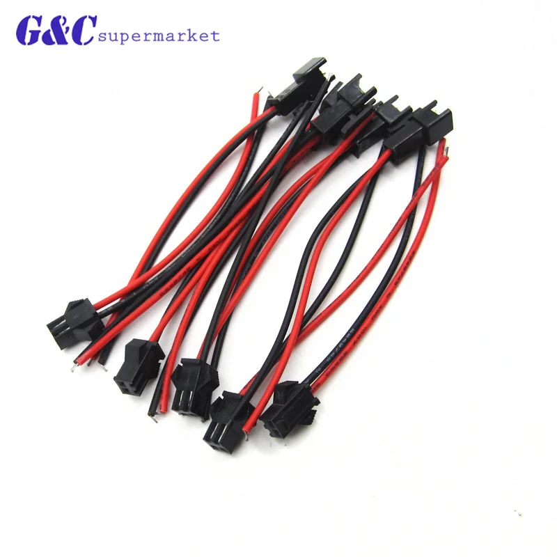 5 пар 2 54 JST SM 2-Pins 200 мм 22AWG Женский штекер соединитель Провода кабели для