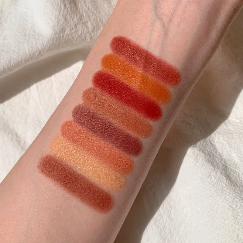 Палитра теней для век 35 цветов коричневый оранжевый матовый перламутровый блеск