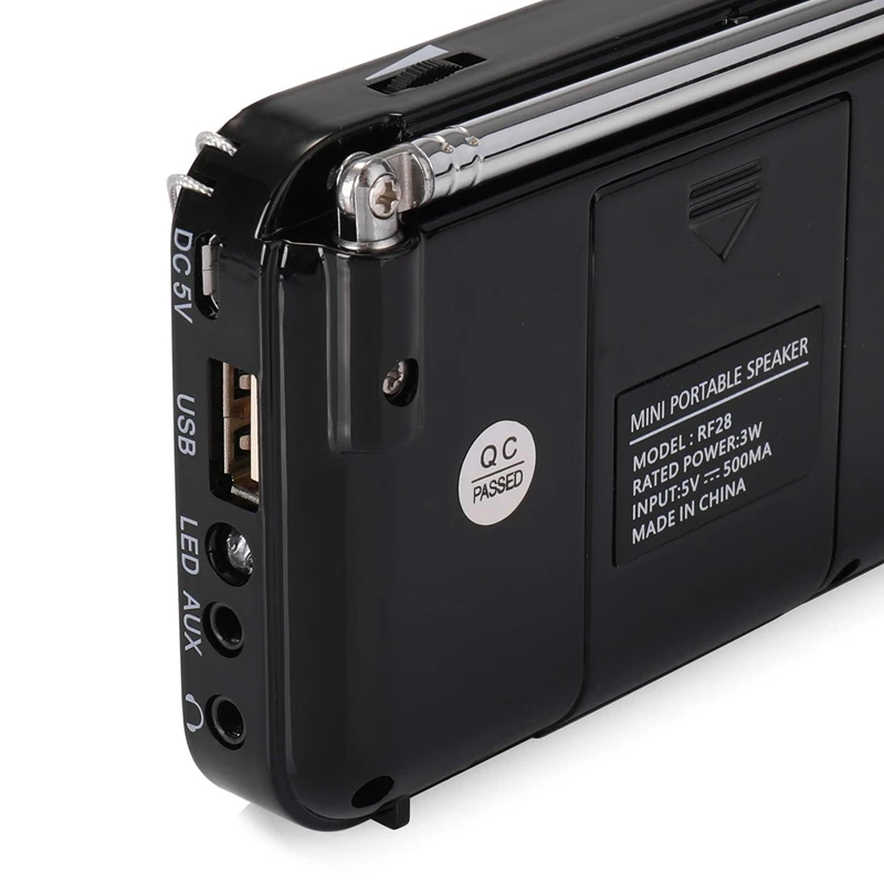 Портативный fm-карманный радио динамик музыкальный плеер с фонариком таймер сна