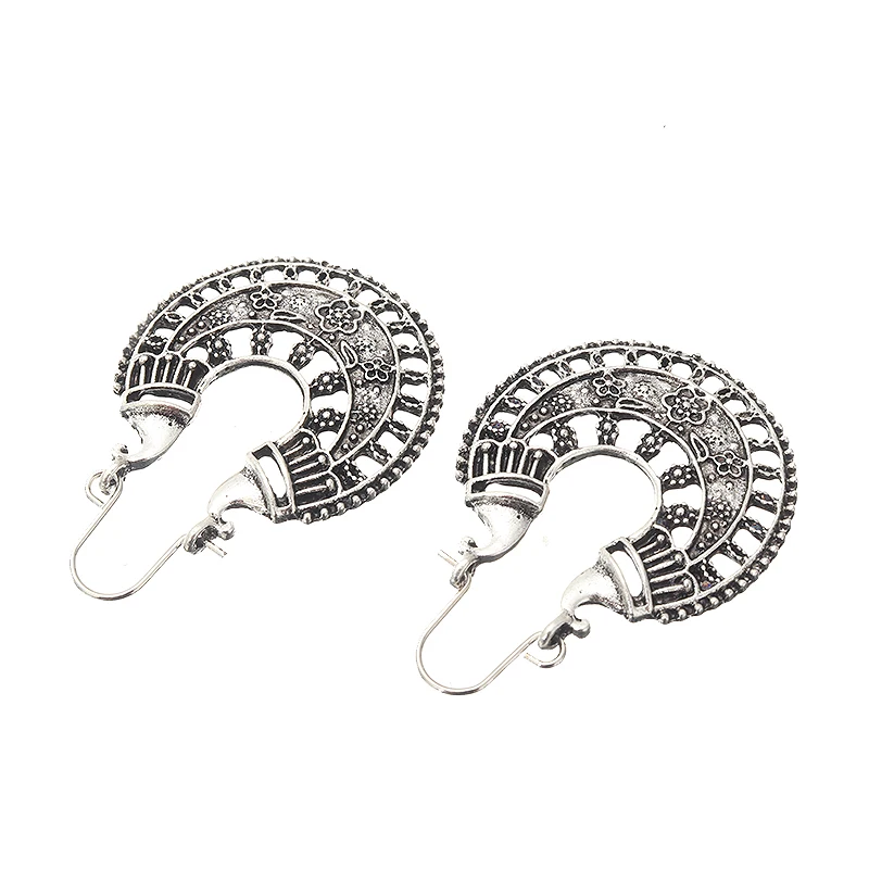 Ретро этнические африканские племенные резные серьги капли простые эффектные