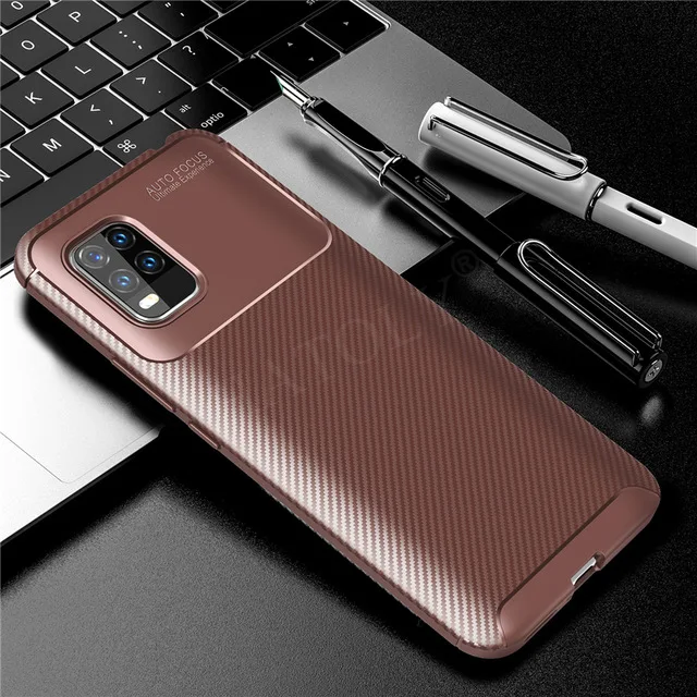 

HATOLY для Fundas Samsung S20 Ультратонкий Мягкий ТПУ/углеродное волокно задняя крышка чехол для Samsung S20 Ultra S20 S20 + ^