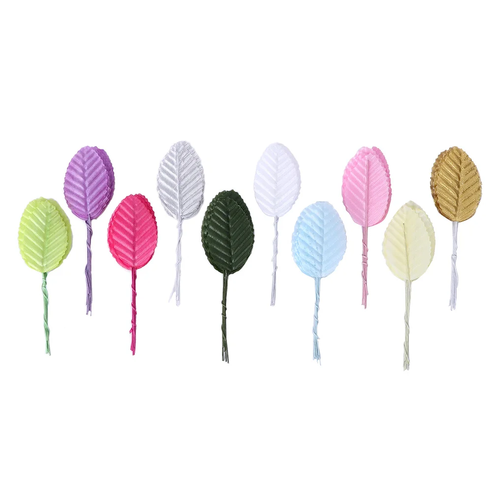 30 шт. мини нейлоновые шелковые листья в форме листа искусственные цветы для