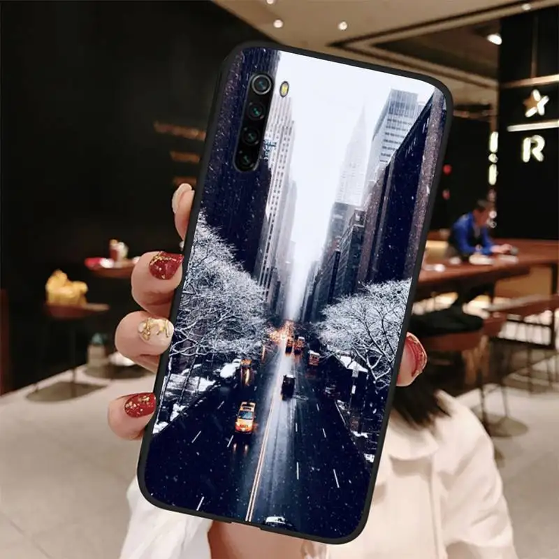 

Snow Scence Phone Black Case Back Shell For Xiaomi Note Max Mi 3 7 8 9se Redmi 7 7a 8 8t 9 10 Pro Lite Cases Cover