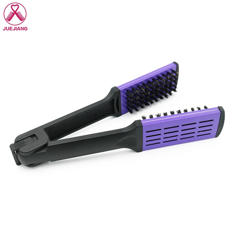V-Shaped Splint Comb Natural Pure Bristle Double-sided Hair Styling Straight For Straightening&amp Care |