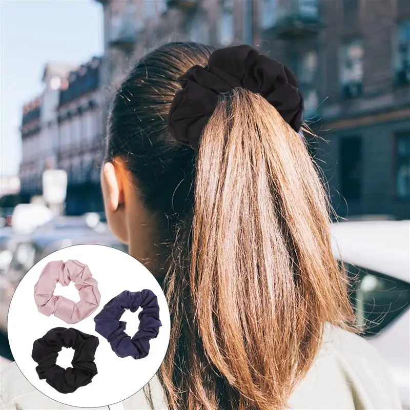 

3pcs Fashion Elastic Silk Hair Accessories Hair Ropes Hair Rings for Women Lady Girls