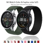 Ремешок для Xiaomi Mi Watch цветной, нейлоновый плетеный браслет для соло, браслет для наручных часов xiaomi haylou Ls02, 20 мм22 мм