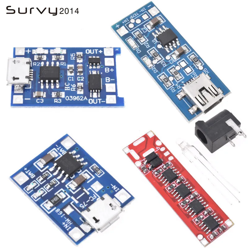 Мини USB / MICRO USB TP4056 TC4056 1A Lipo батарея зарядная плата модуль зарядного устройства литиевая батарея DIY порт