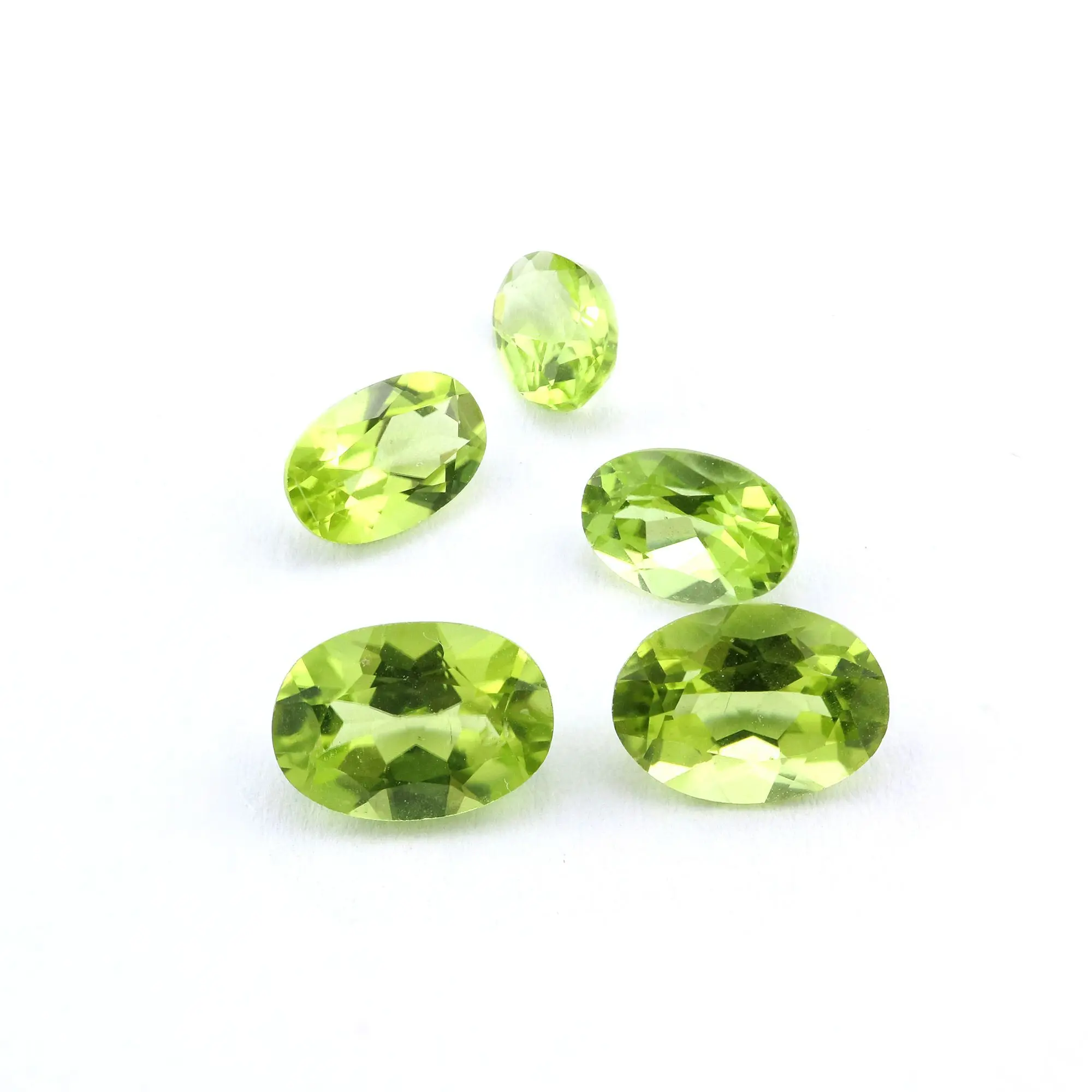 1Pcs Oval Green Peridot August Birthstone Faceted Cut Loose Gemstone Natural Semi Precious Stone DIY Jewelry Supplies 4120122 | Украшения и