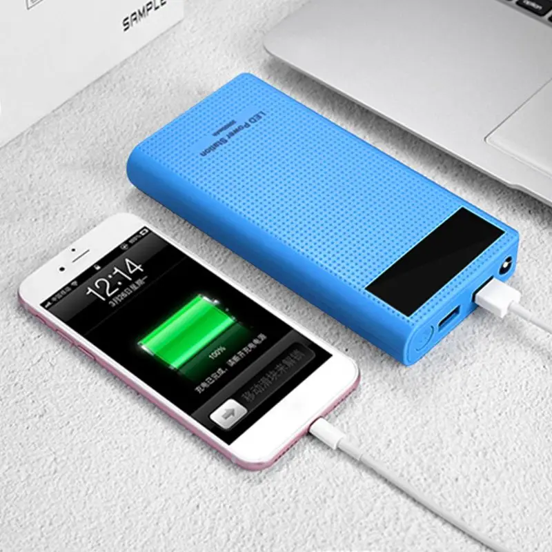 

Type C Dual USB QC3.0 7x 18650 Battery DIY Power Bank Box Charger For Cell Phone E56B