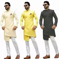 2021 Latest Coat Pant Design Stand Collar Men's Suit Indian Style Groom Men's Wedding Dress 2 Piece Party Tuxedo Terno Masculino