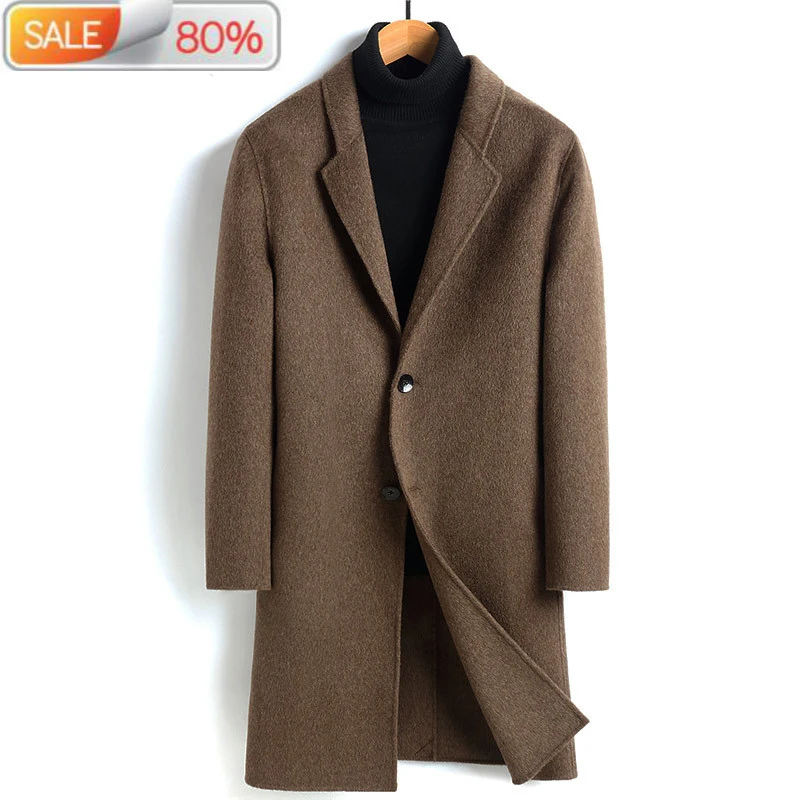 Двухсторонняя длинная Мужская куртка пальто и куртки ветровка манто для мужчин