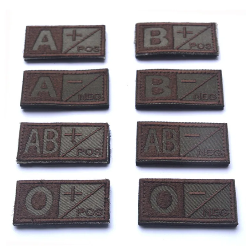 A + B AB O позитивная пос A- B- AB- O-отрицательная группа крови NEG нашивка для одежды