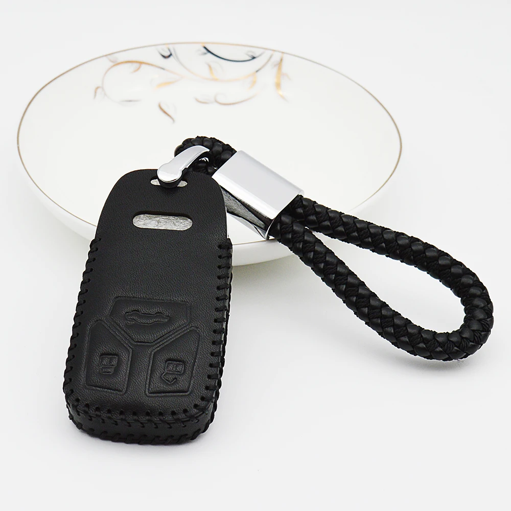 Чехол для автомобильного ключа Audi A4L A4 B9 B8 Q5 Q7 TT TTS 8S 2017 тканый брелок с 3 кнопками