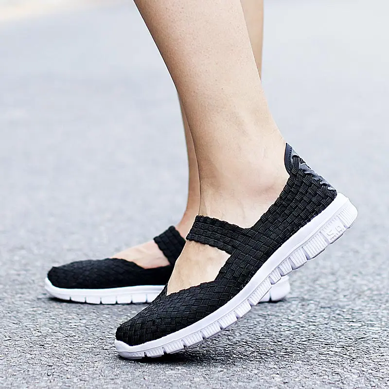 Дышащие кроссовки для бега Спортивная женская спортивная обувь Летние черные